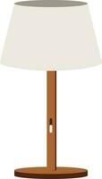 Table Or Desk Lamp Icon In Gray And Brown Color. vector