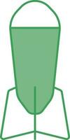 Mortar Bomb Icon In Green And White Color. vector