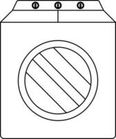 Isolated Washing Machine Icon In Linear Style. vector