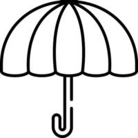 Illustration Of Umbrella Icon In Linear Style. vector