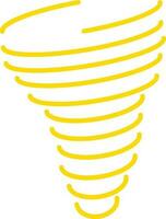 Isolated Tornado Icon In Yellow Color. vector