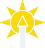 Isolated Sunrise Icon In White And Yellow Color. vector