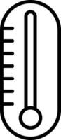 Illustration Of Thermometer Icon In Linear Style. vector