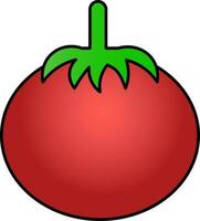 Red Tomato Icon On White Background. vector