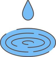 Puddle Icon In Blue Color. vector