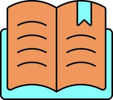 Open Book icon in Flat Style. vector