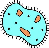 ilustración de bacterias icono en plano estilo. vector