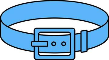 Blue Illustration Of Belt Icon Or Symbol. vector