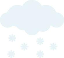 Isolated Snowfall Cloud Icon In White Color. vector