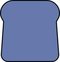 un pan icono en azul color. vector
