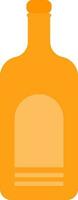 Isolated Bottle Icon in Yellow Color Flat Style. vector