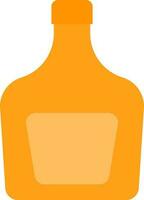 Isolated Whiskey Bottle Icon in Yellow Color. vector