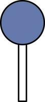 Lollipop Icon In Blue And White Color. vector