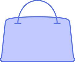 Shopping Bag Icon In Blue Color. vector