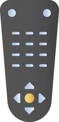 Remote Control Icon In Blue And Black Color.