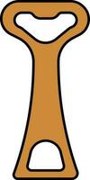 Brown Bottle Opener Icon on White Background. vector