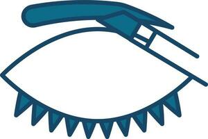 Eye Incision Icon In Blue And White Color. vector