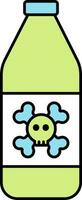 Poison Or Danger Bottle Icon In Green And Blue Color. vector