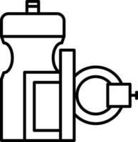 Isolated Sports Or Cycle Bottle Icon in Line Art. vector