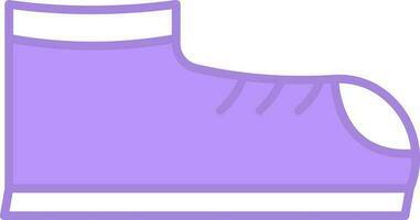 Illustration Of Shoes Icon in Purple And White Color. vector