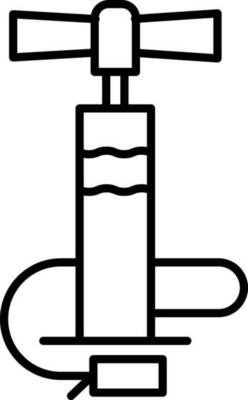 Lineal Cycle Air Pump Icon in Black Color.