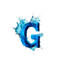 water letter G png