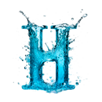 agua letra h ai generado png