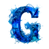 water letter G png