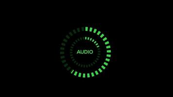Moving bars Audio Equalizer Sound Waves Meter loop Animation video transparent background with alpha channel.