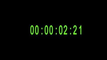 Countdown Digital Uhr Zeit Digital Timer Zeitraffer Animation mit Alpha Kanal video