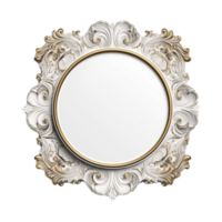 blanc encadrer miroir ai généré png