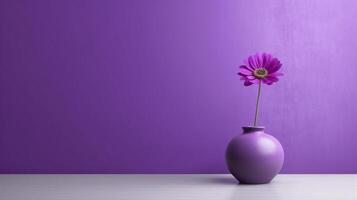 un maravilloso imagen de un minimalista púrpura, exhibiendo el mágico elegancia encontró en sencillez. ai generativo foto