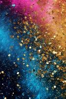 Teeny tiny tulle sparkles glam pink and turquoise hd wallpaper, in the style of light blue and yellow, vibrant academia, poured, dark bronze and teal, psychedelic. photo