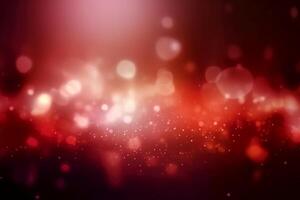 A blurred white light, red light abstract background with bokeh glow, Illustration. photo