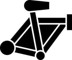 Illustration of Bicycle Frame Icon in Black Color. vector