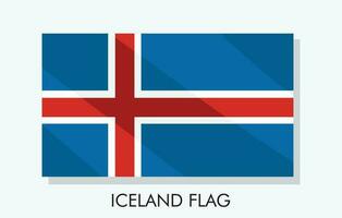 un Islandia bandera con un arce hoja en eso y vector ilustración de Islandia bandera y vector Arte ilustración modelo bandera diseño