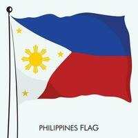 vector ilustración modelo bandera filipino nacional día con filipino bandera diseño nacional día bandera diseño