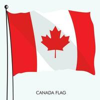 A canadian flag with a maple leaf on it and vector illustration of canada flag and Vector Art illustration template banner design