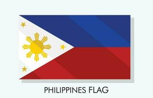 vector ilustración modelo bandera filipino nacional día con filipino bandera diseño nacional día bandera diseño