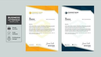 modern and professional business style letterhead design template vector