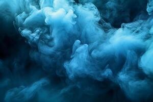 Sky nature cloud smoke black night background for horror blue poster design wallpaper. photo