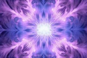 lazer ligero fractales, púrpura y blanco. ai generativo foto
