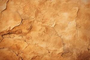 Rock abstract warm beige wall background. photo