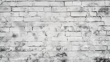 blanco ladrillo hormigón muro, grunge áspero cemento textura antecedentes. ai generativo foto