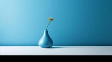 un maravilloso imagen de un minimalista azul, exhibiendo el mágico elegancia encontró en sencillez. ai generativo foto