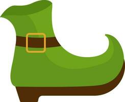 Leprechaun Boot Icon In Flat Style. vector