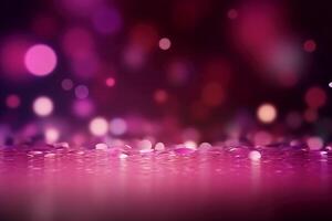 A blurred purple light, pink light abstract background with bokeh glow, Illustration. photo