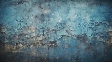 abstract grunge texture blue navy dark stucco wall background. photo