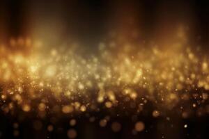 A blurred gold light, silver light abstract background with bokeh glow, Illustration. photo