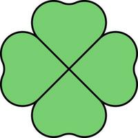 Clover Leaf Icon In Flat Style. vector